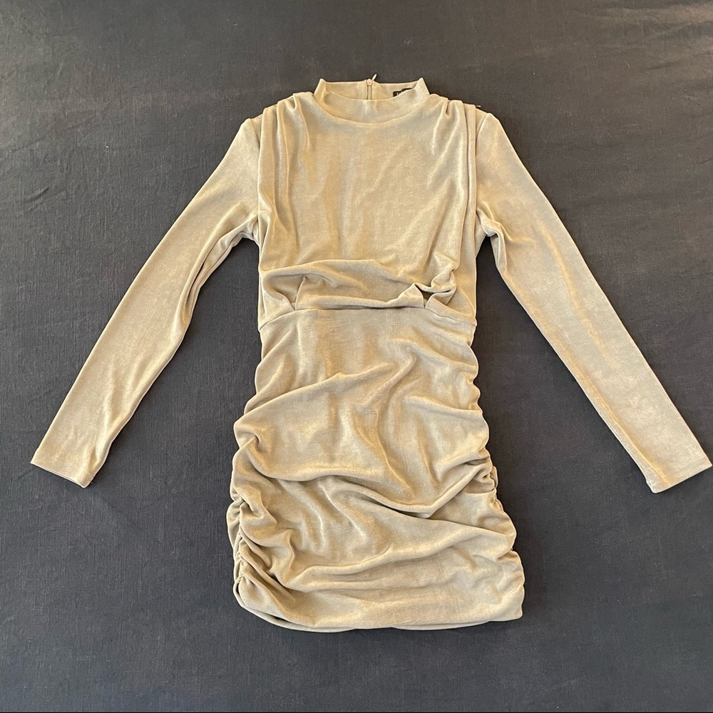 Fashion Nova Once Again Ruched Mini Dress Size S - Picture 3 of 16